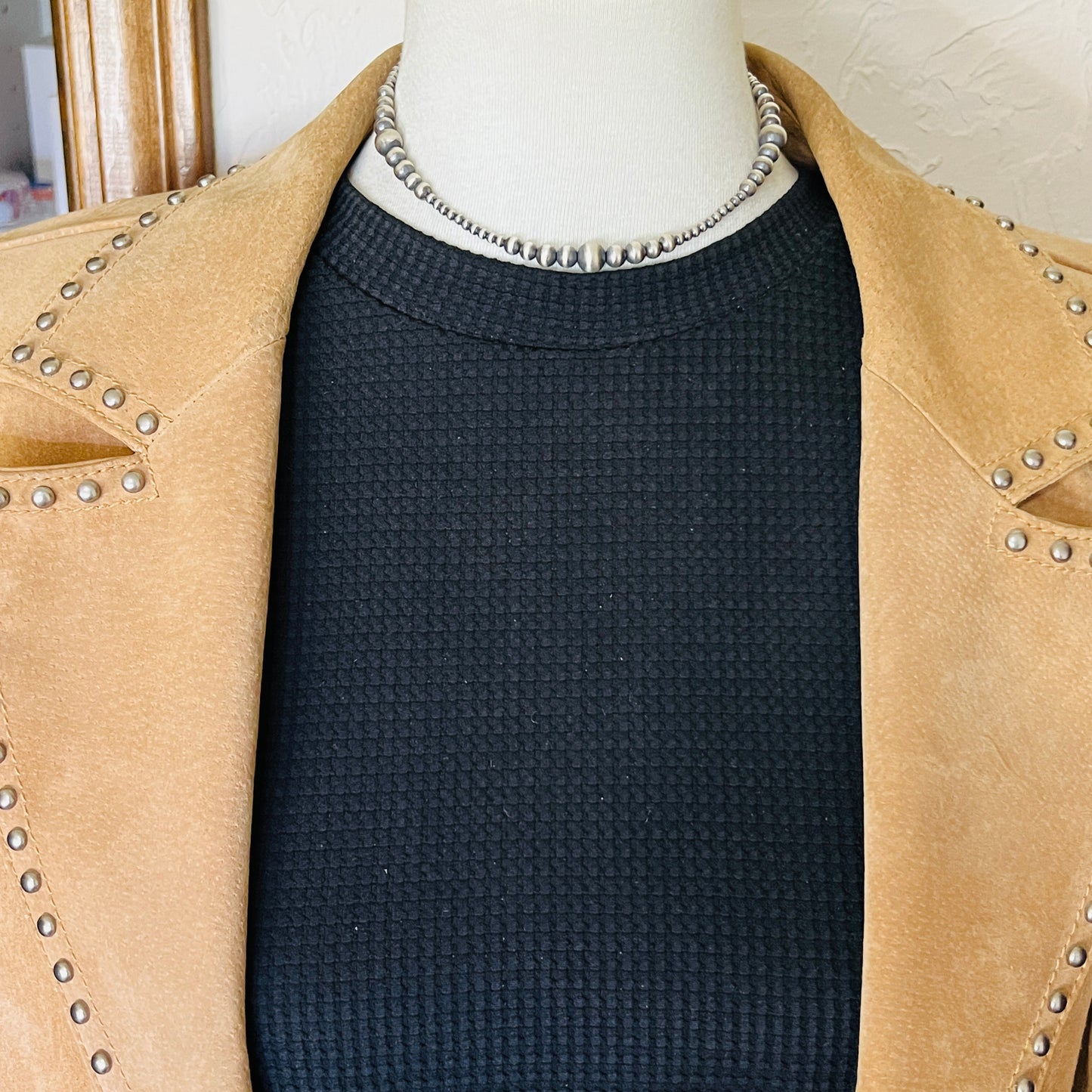 13" 14" 15" 16" 17" adjustable choker, Real Sterling Silver, oxidized, 3mm - 8mm Bead Necklace, Western Pearl