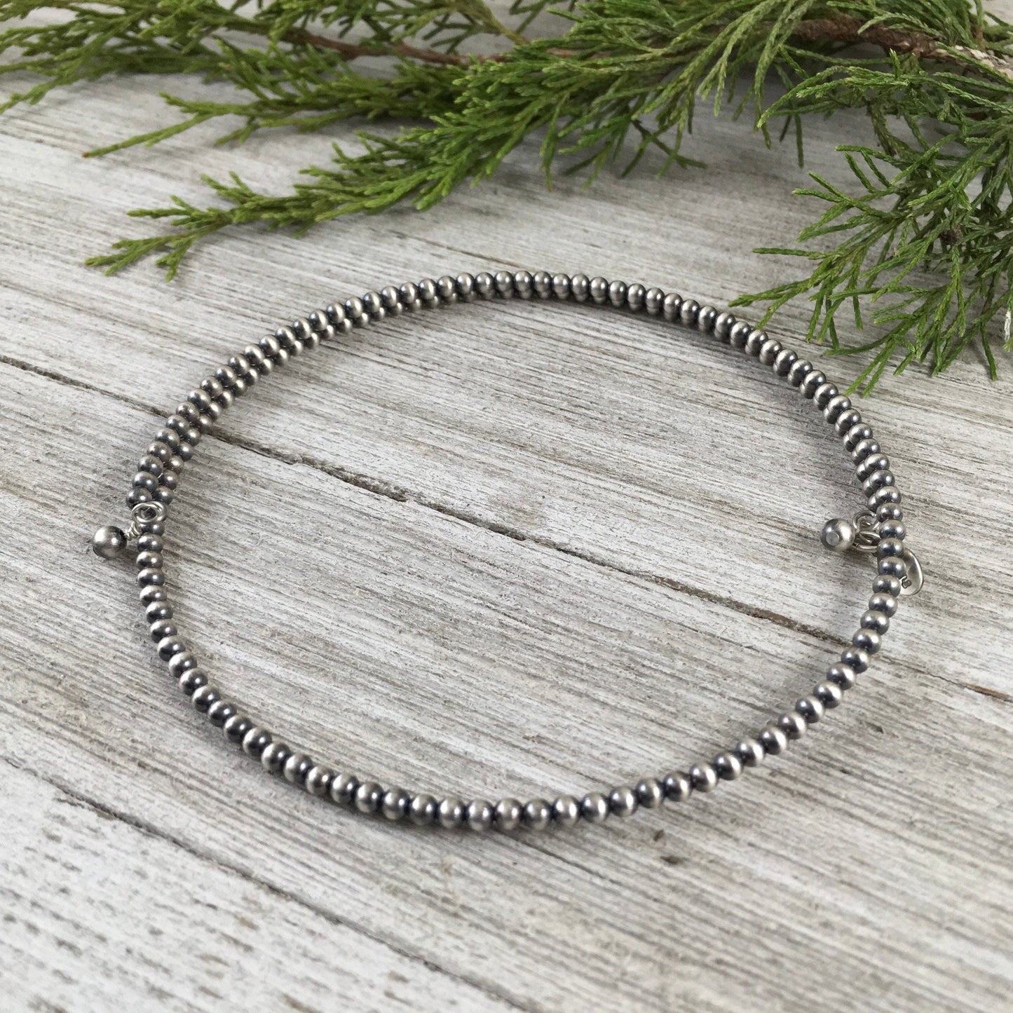 3mm, real 925 Sterling Silver, Western Pearls Necklace, Classic Western Necklace, memory wire choker