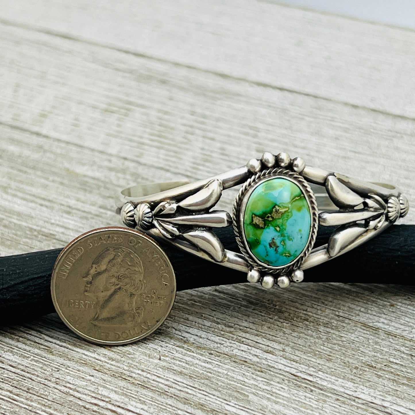 6 1/4" Sonoran Gold polychrome Turquoise cuff bracelet sterling silver Bobby Platero BR11