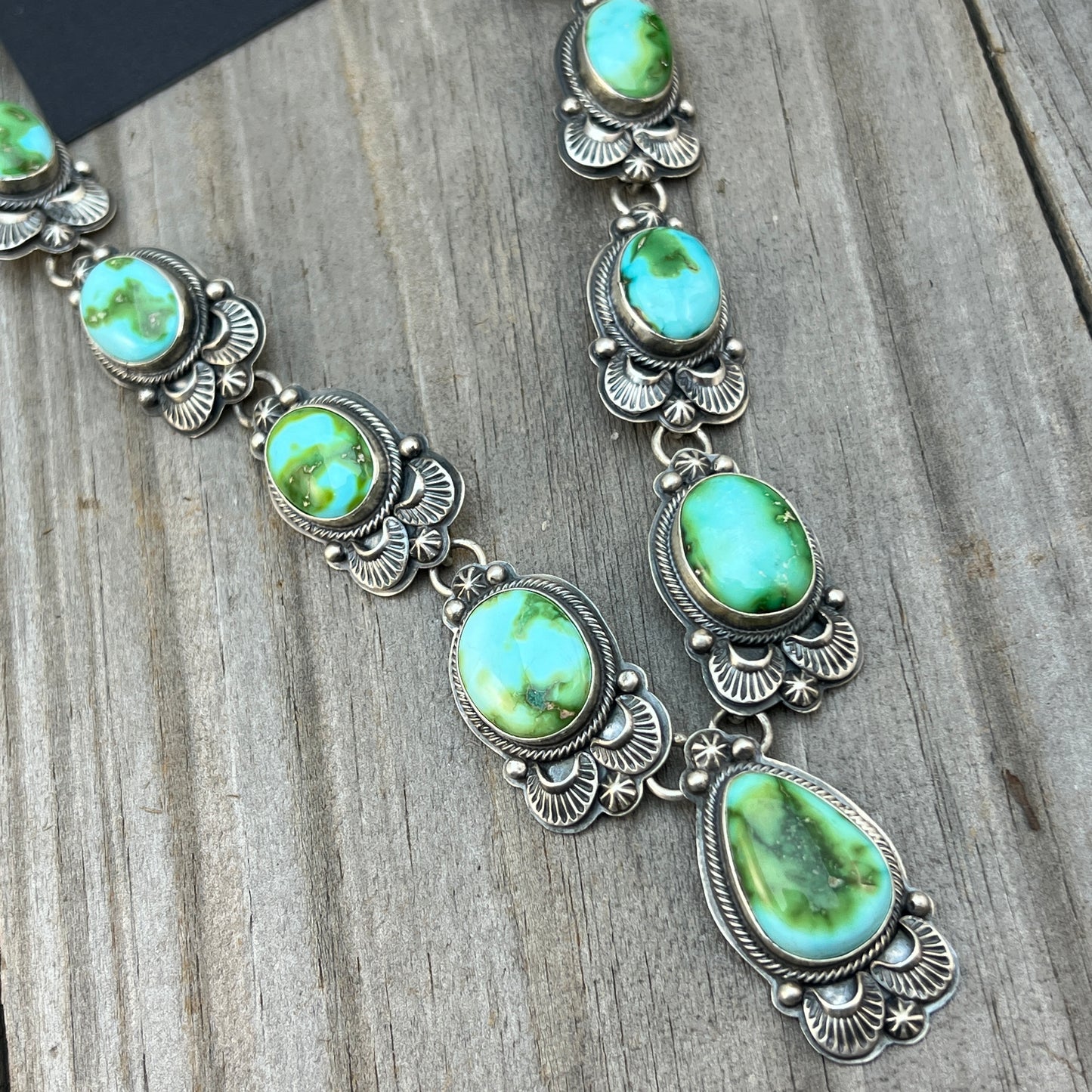 High quality Sonoran Polychrome Turquoise 24" necklace earrings set Randy Boyd 702