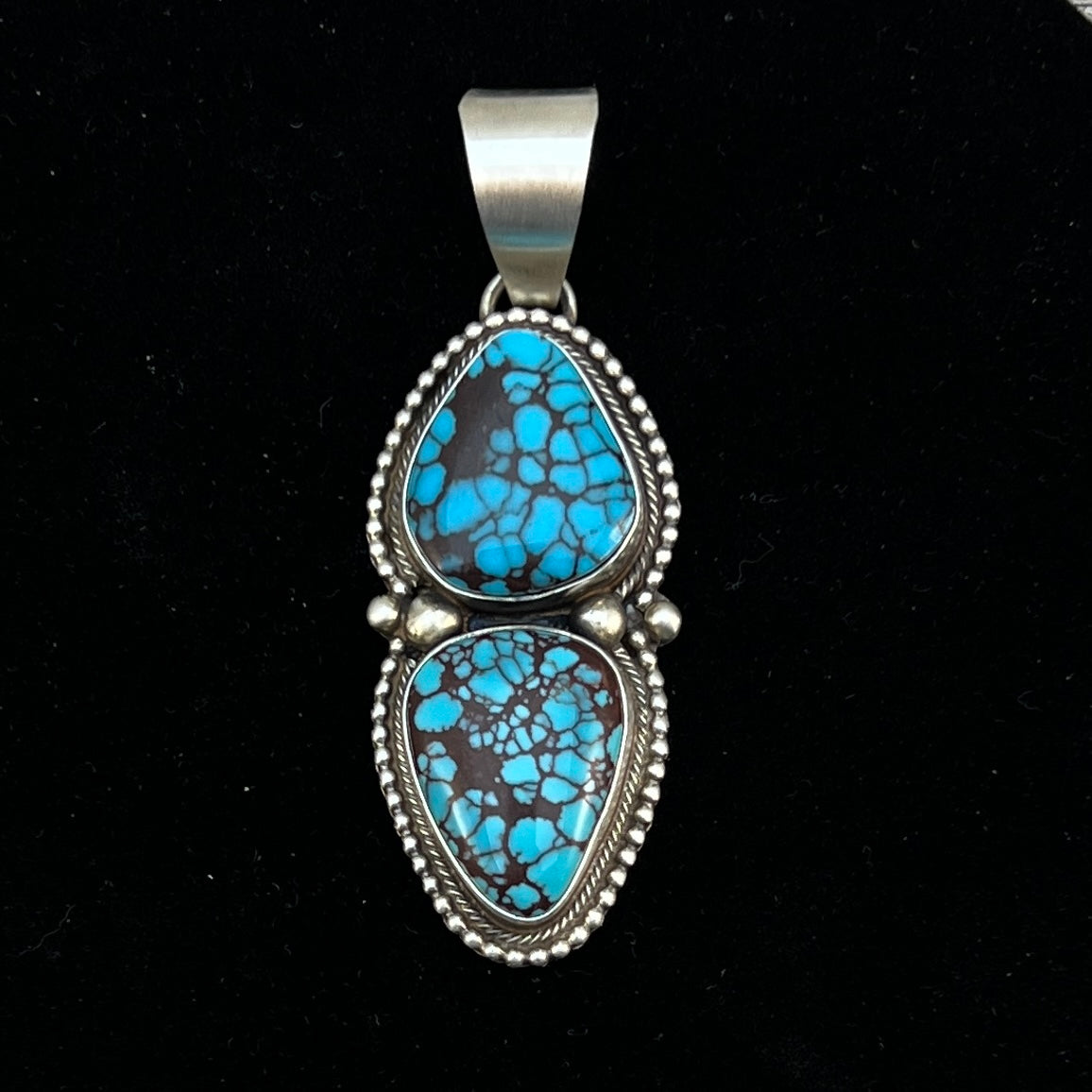Egyptian Turquoise sterling silver pendant 6 Navajo Kathleen Livingston