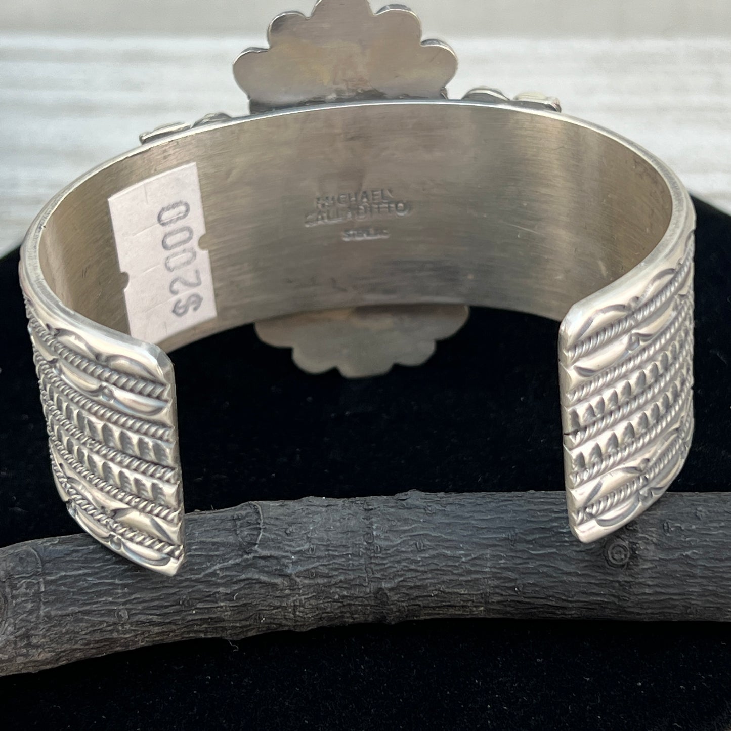 Polychrome Kingman Turquoise Bracelet, Sterling Silver 7 1/4" Michael Calladitto