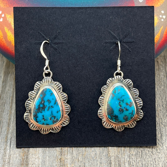 Sterling silver Teardrop Turquoise Earrings Annette Martinez Sterling Silver 847